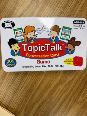 Super Duper TopicTalk Conversation Card Game - White/Red